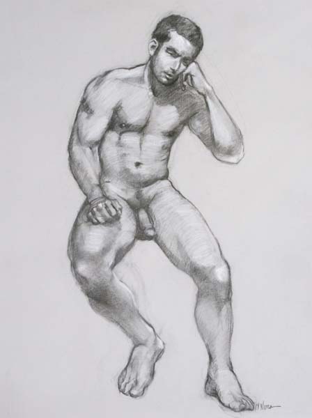 Figure Drawing Male Nude Gesture Sketch By Olga Tenyakova